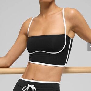 ALO Yoga Black Airbrush Streamlined Bra Tank